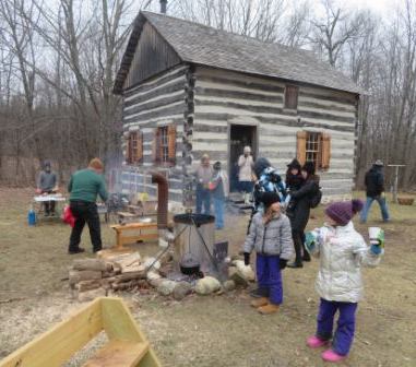 Outside the Log Cabin